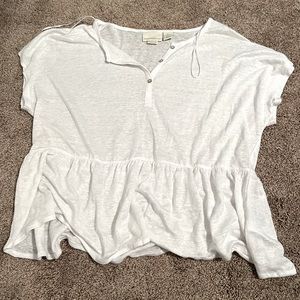 White Linen Cynthia Rowley Top
